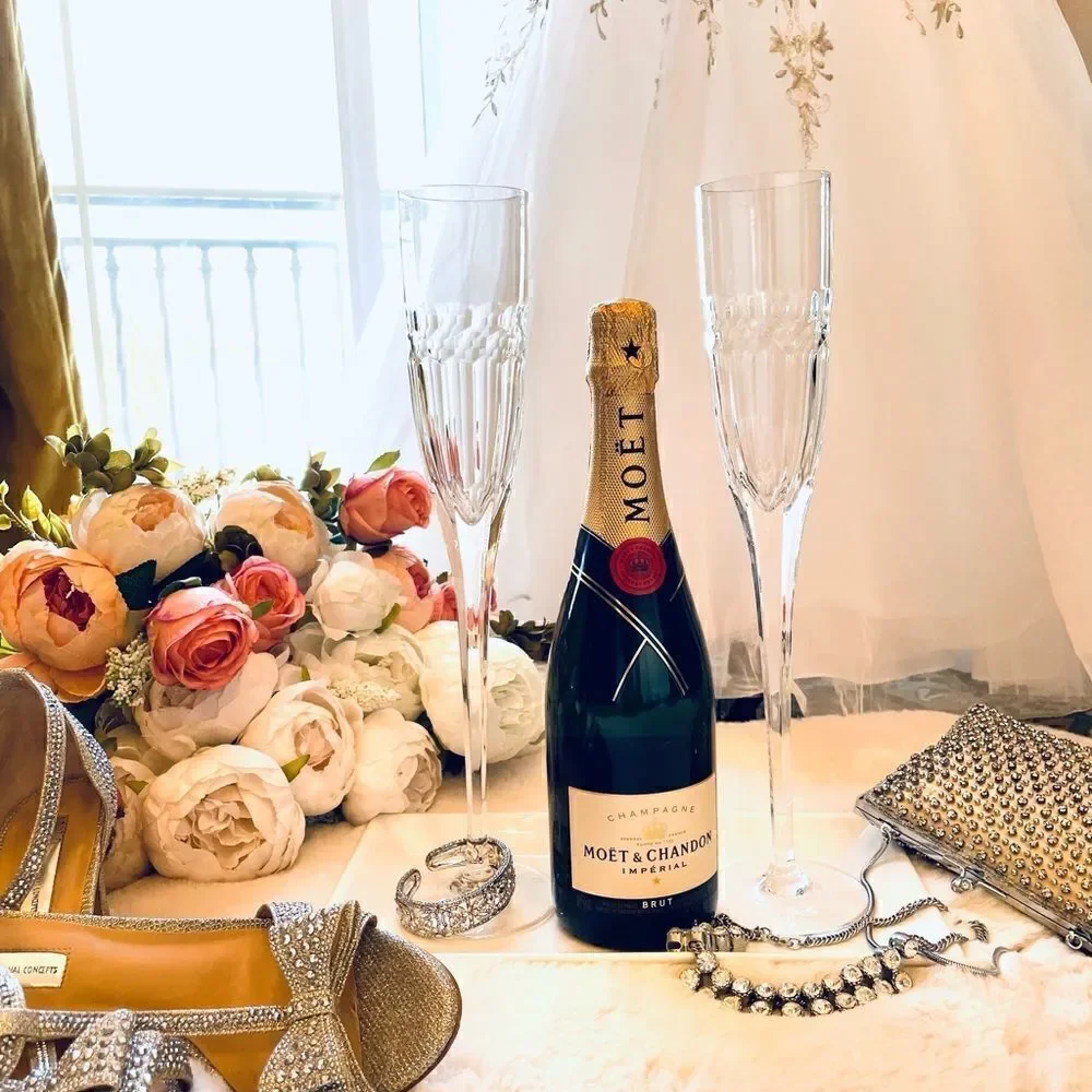 ♥️ TALL Mid Century Champagne flutes, oversized tall wedding glasses PRICE FIRM.